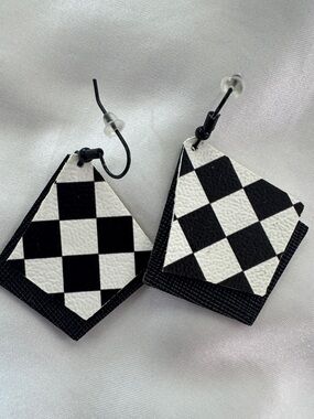 Black & White Checkerboard Earrings